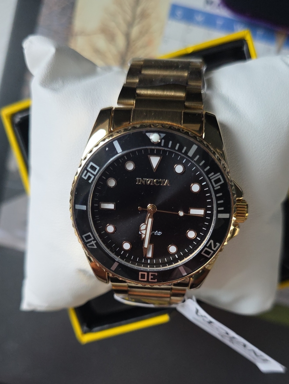 407. Invicta Pro Diver Vitreos Men's Watch - 42mm, Gold (69397)